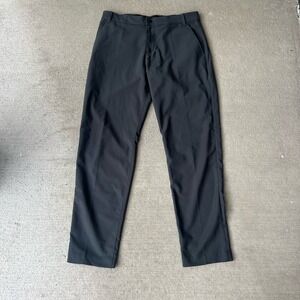 Nike Men's Casual Dress Pants 34x34 Black Straight Leg Stretch Slacks